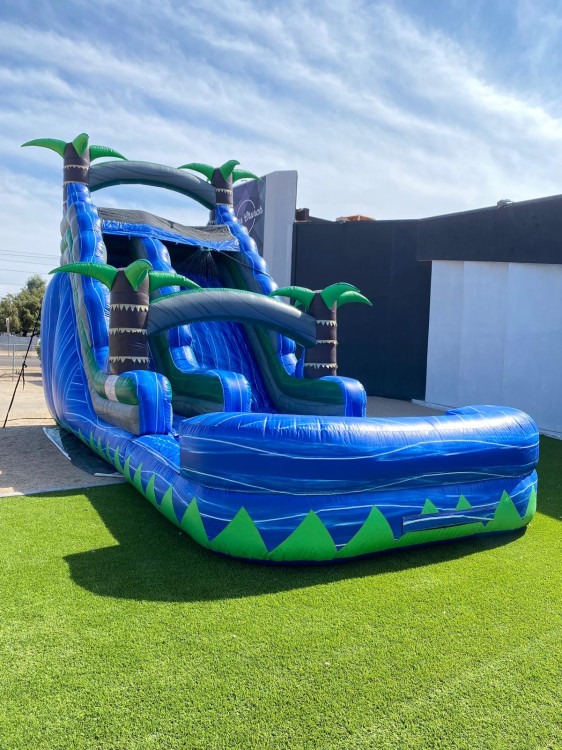 19' Marble Blue Water Slide