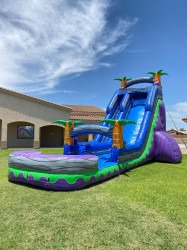 24' Twin Purple Crush Water Slide