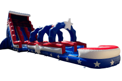 27' Patriot Double Lane Water Slide
