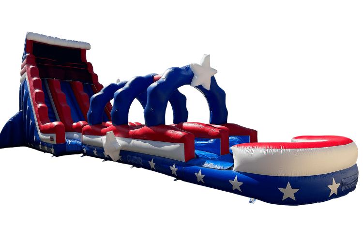 27' Patriot Double Lane Water Slide