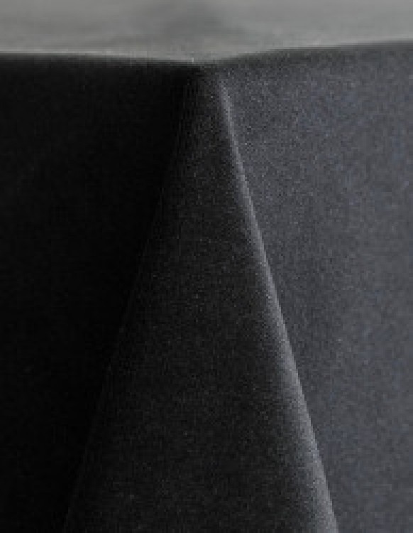 Black Polyester - Round, Tablecloth